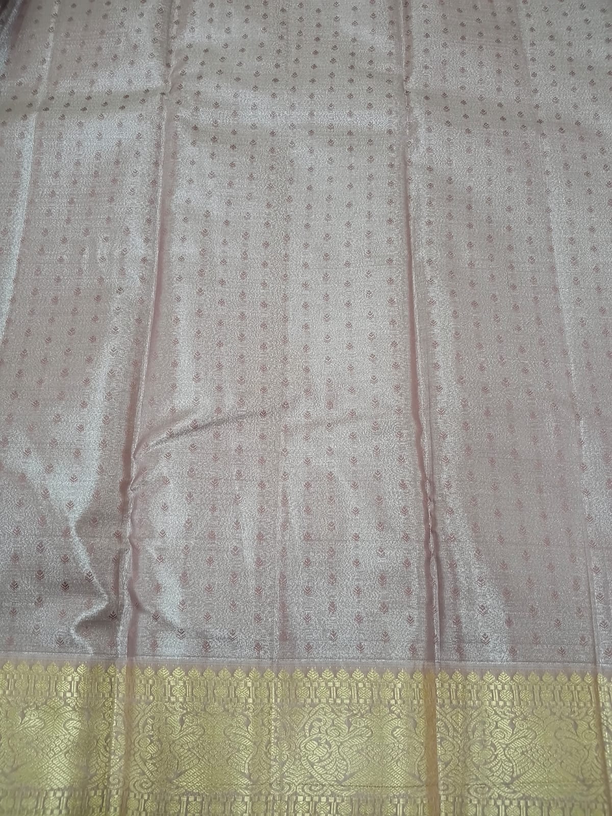 lavender light with line semi silk saree