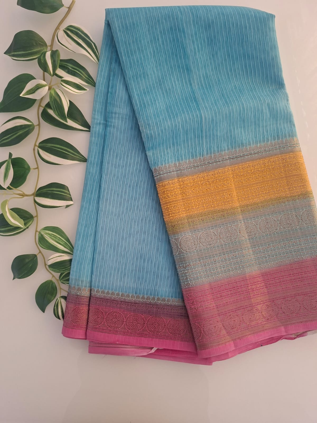 Blue semi kota saree