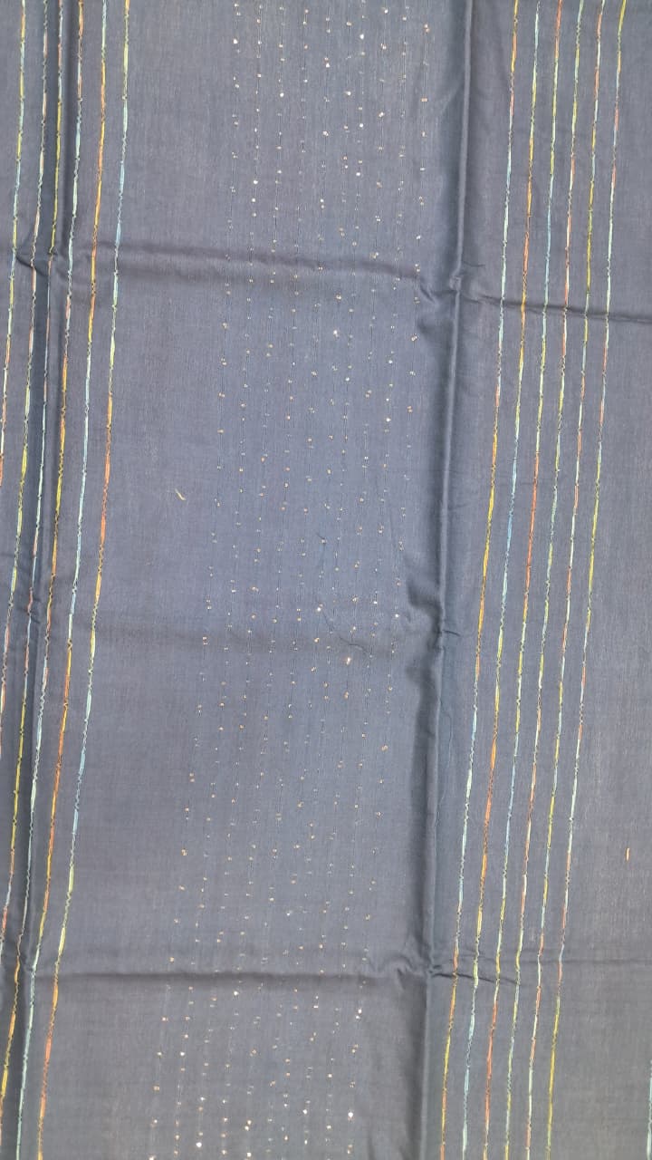 blue kota semi silk saree