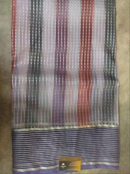 blue multicolour line tissue sraee