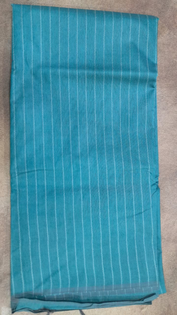 sea green tussur semi silk saree