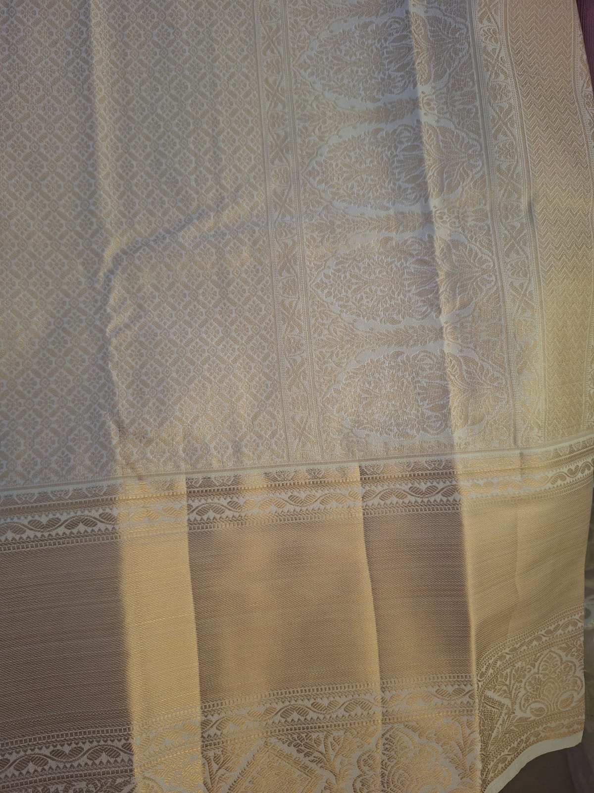 purple semi silk saree