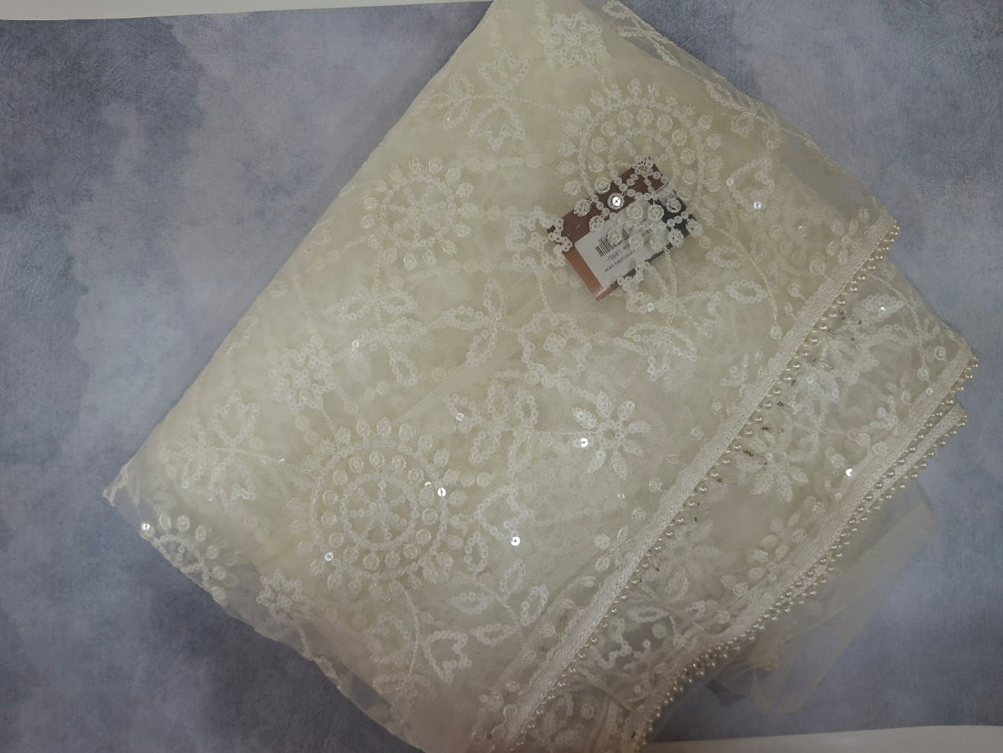 white net heavy embroidery