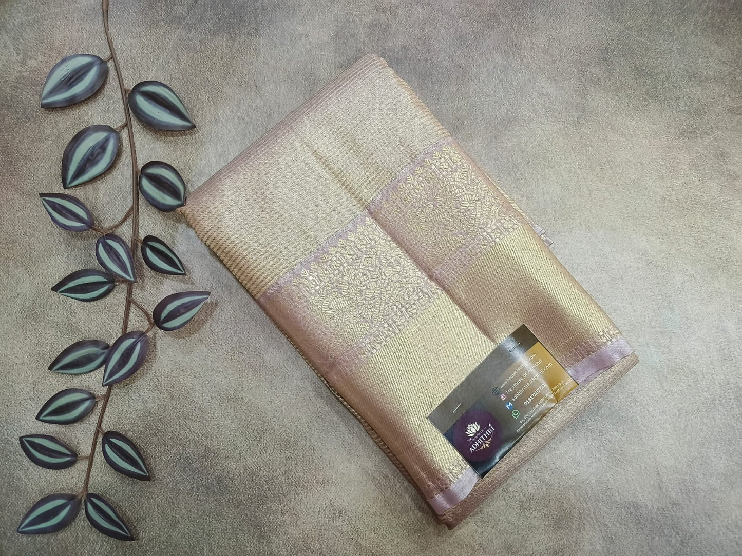 lavender light with line semi silk saree