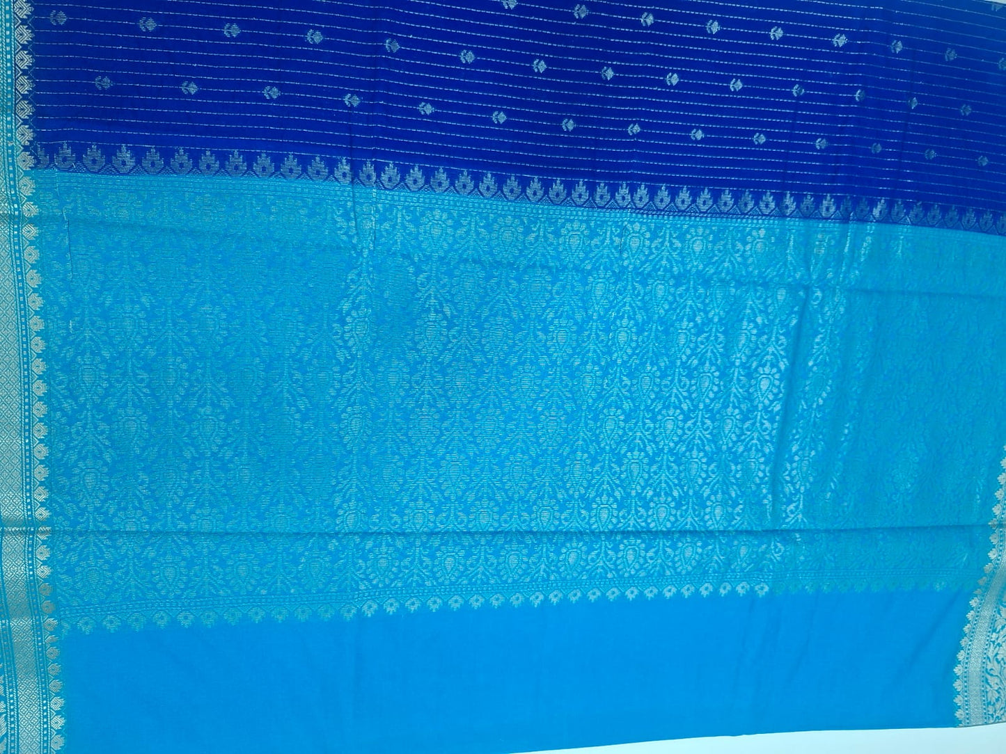 blue  soft silk saree 101