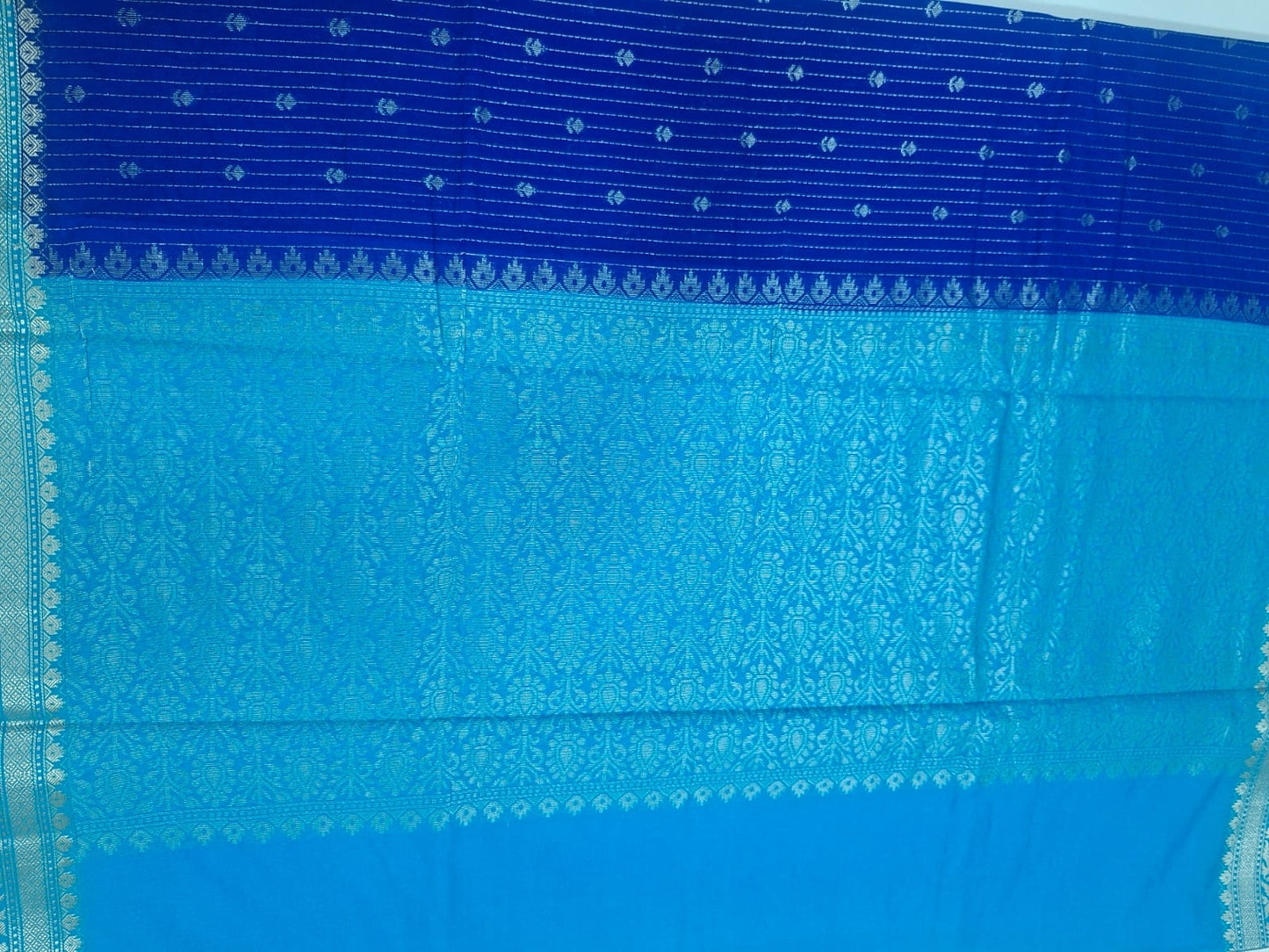 blue  soft silk saree 101