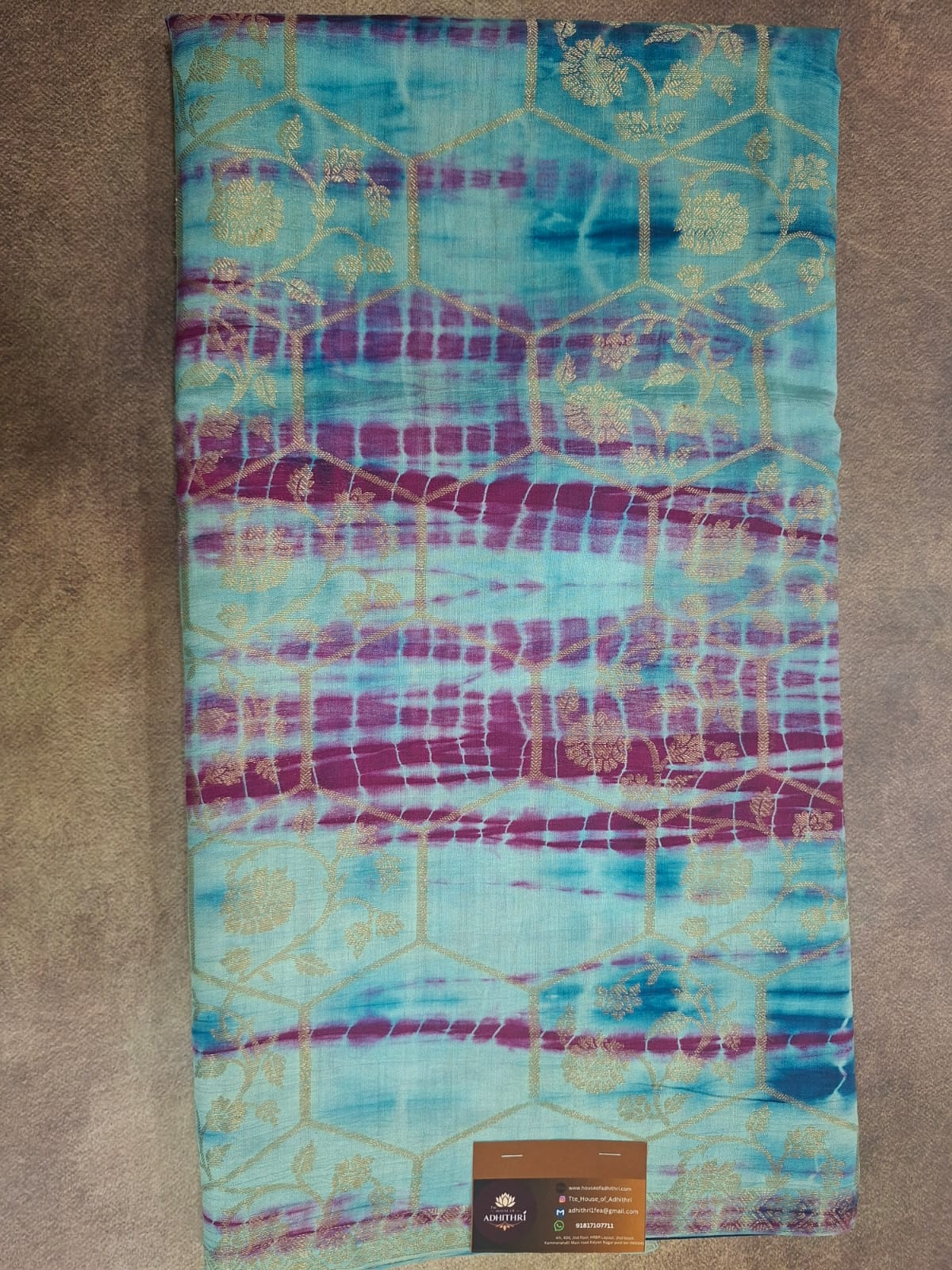 Blue banarasi pure silk digital print fashion saree