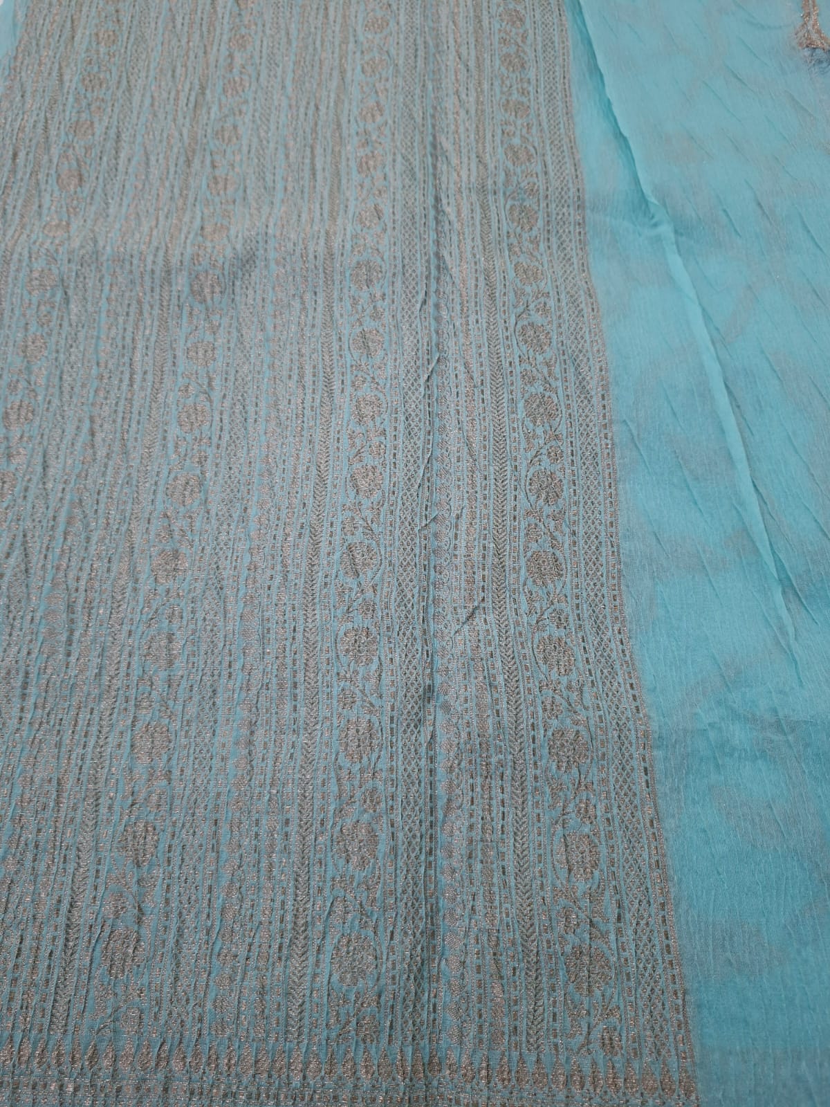 ocean blue pink crush saree 101