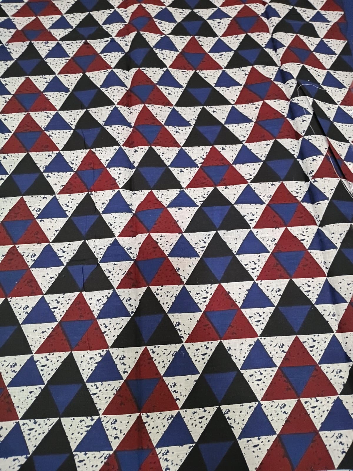 blue and black mul-mul bagru cotton