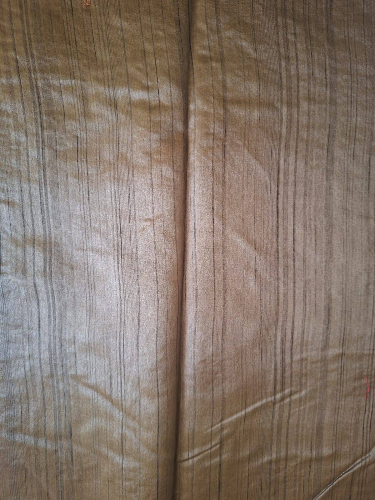 brown semi tussar cut work with floral embroidery saree