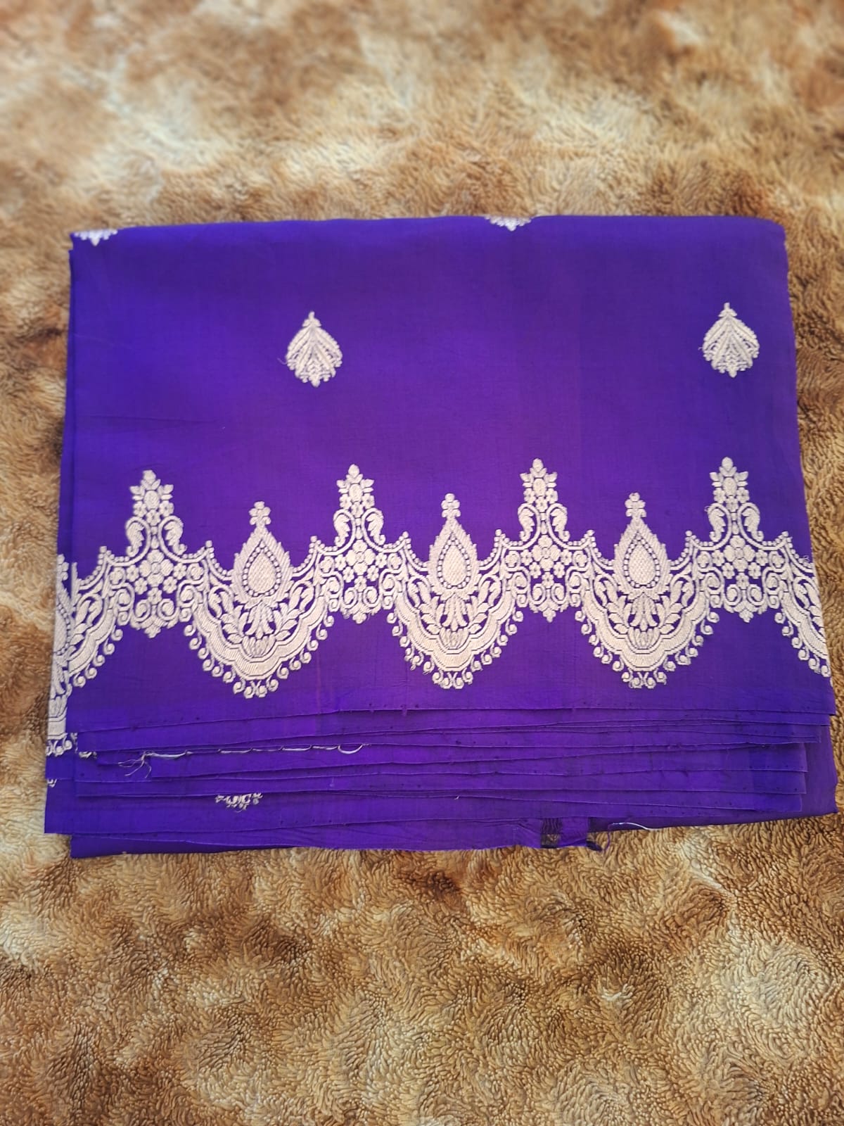 purple  katan raw mango silk kadwa saree