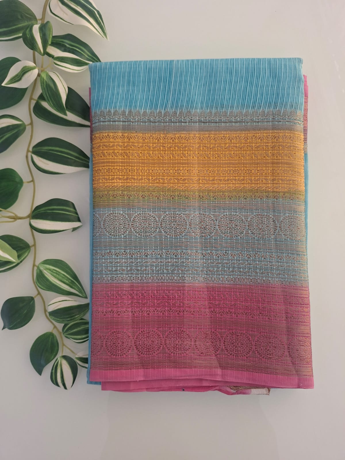 Blue semi kota saree