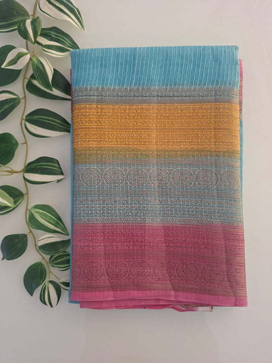 Blue semi kota saree