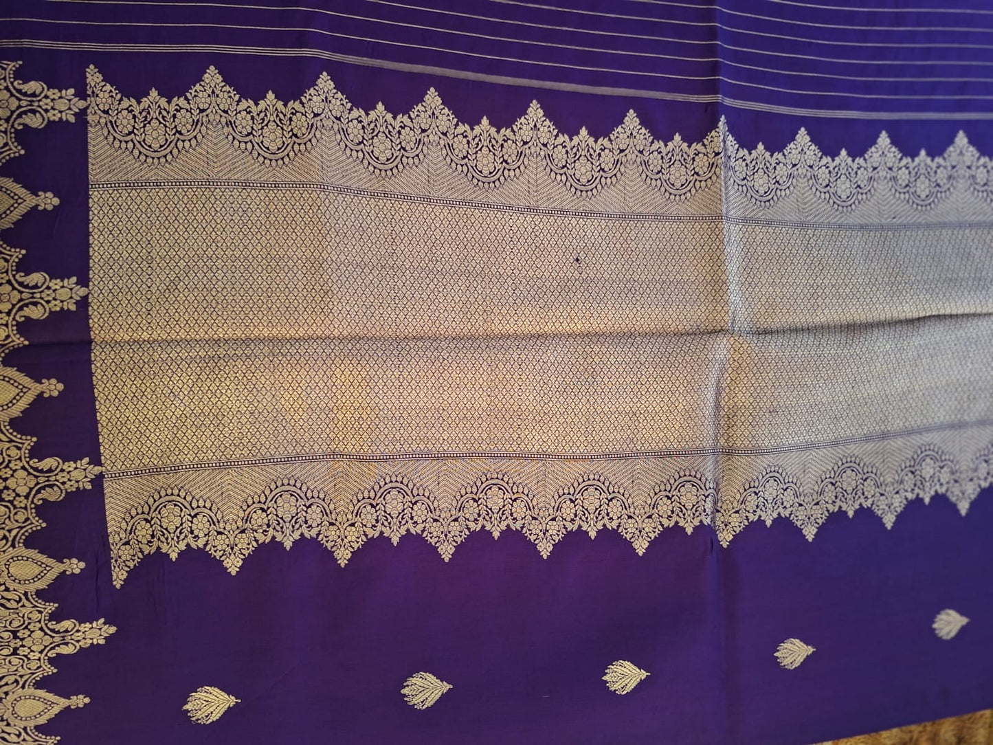 purple  katan raw mango silk kadwa saree