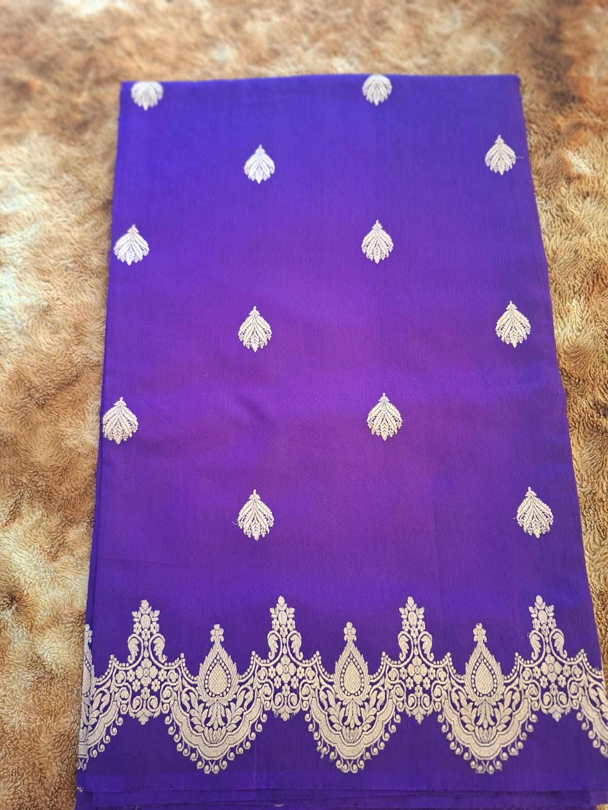 purple  katan raw mango silk kadwa saree