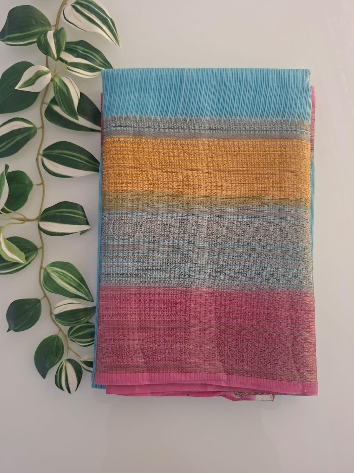 Blue semi kota saree