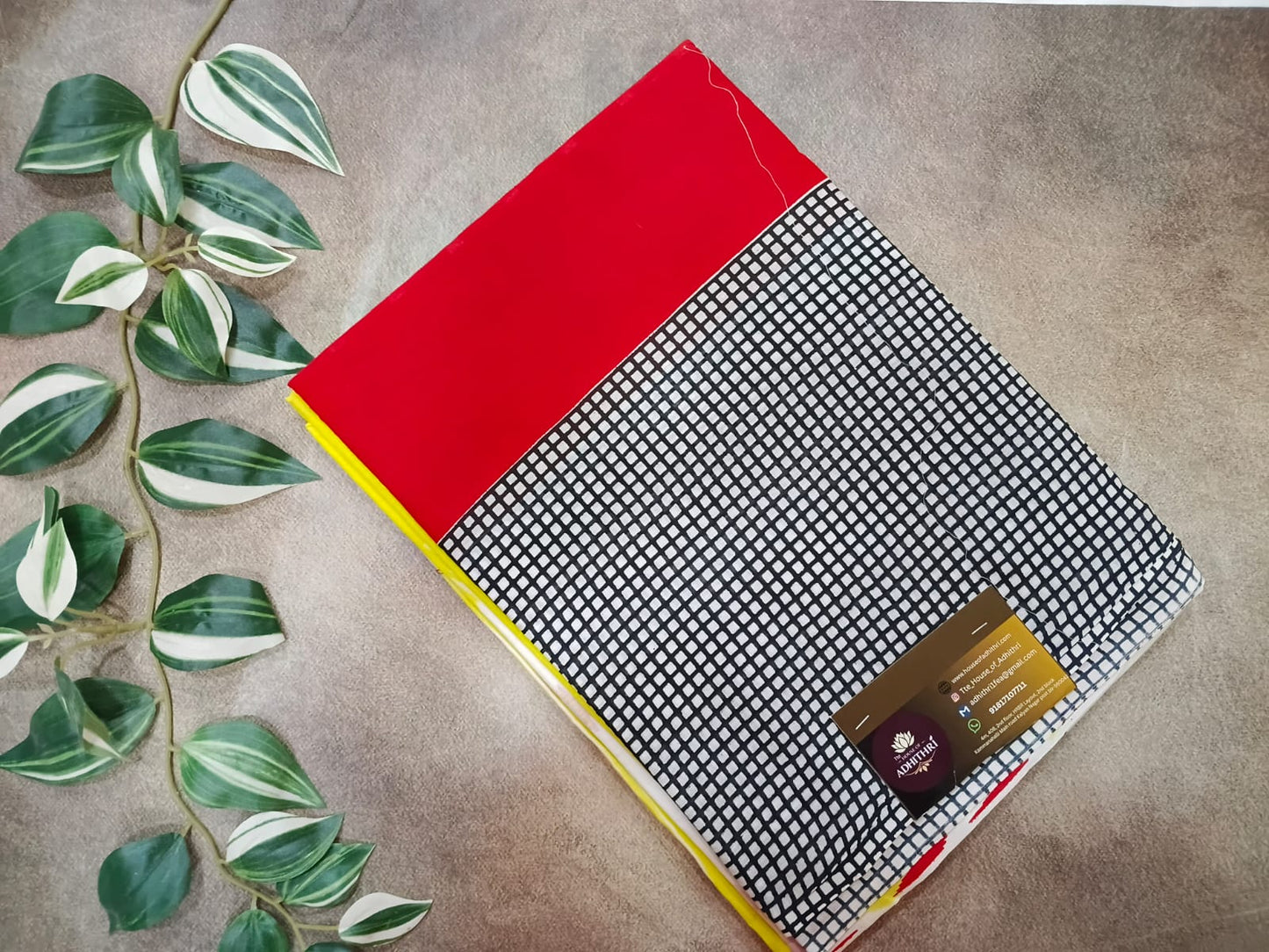 black and yellow mul-mul bagru cotton