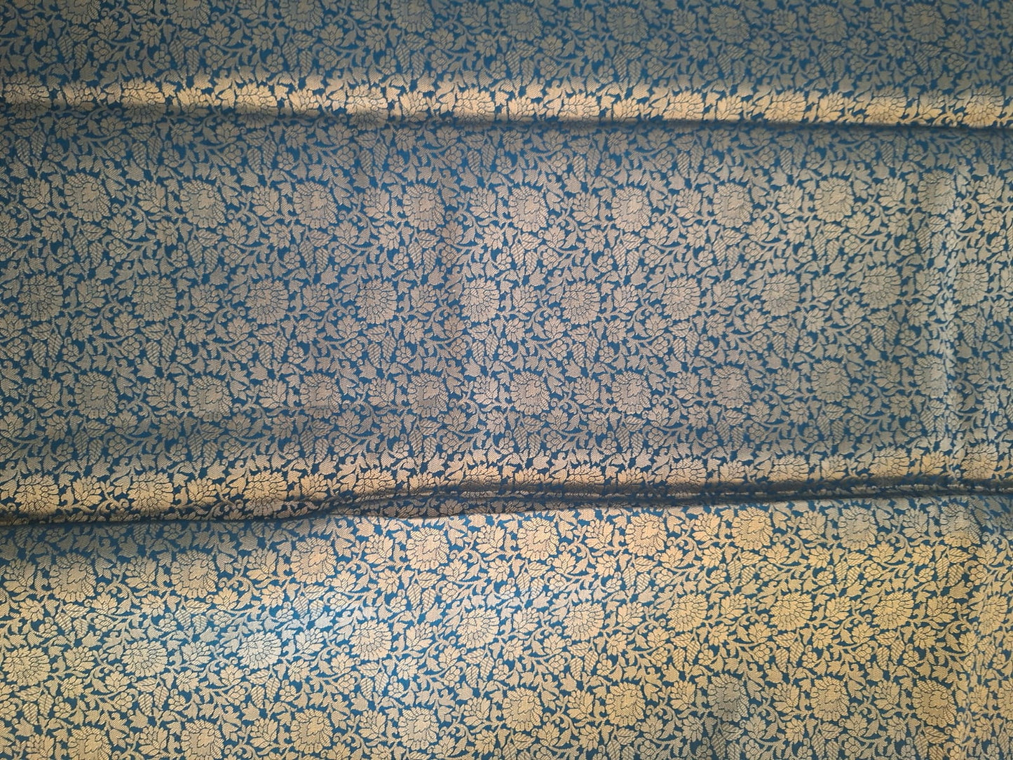 Blue banarasi pure silk digital print fashion saree