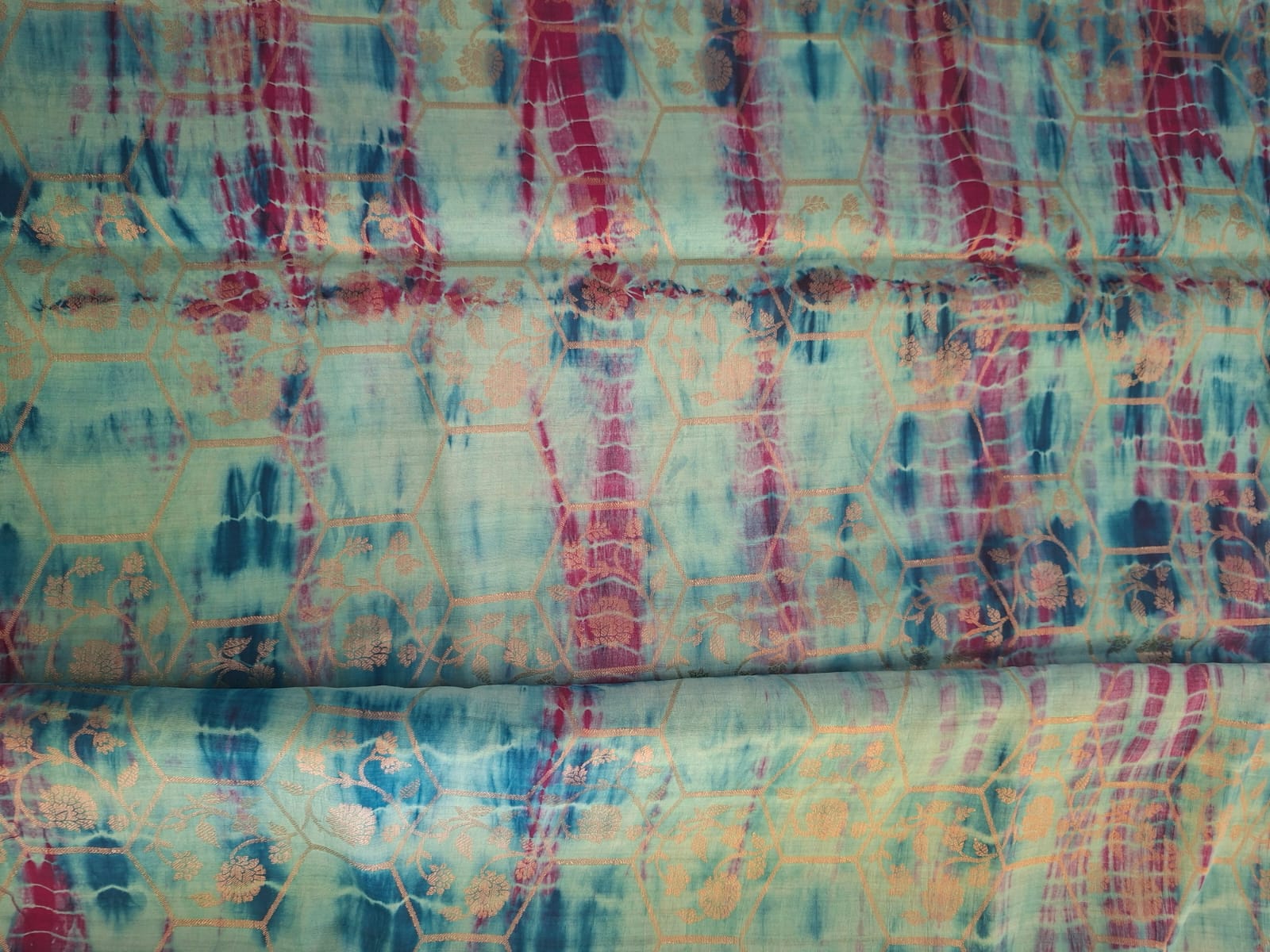 Blue banarasi pure silk digital print fashion saree