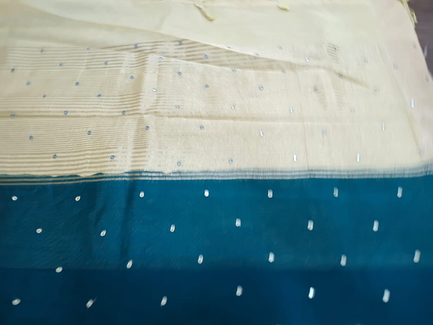 green  semi raw silk saree