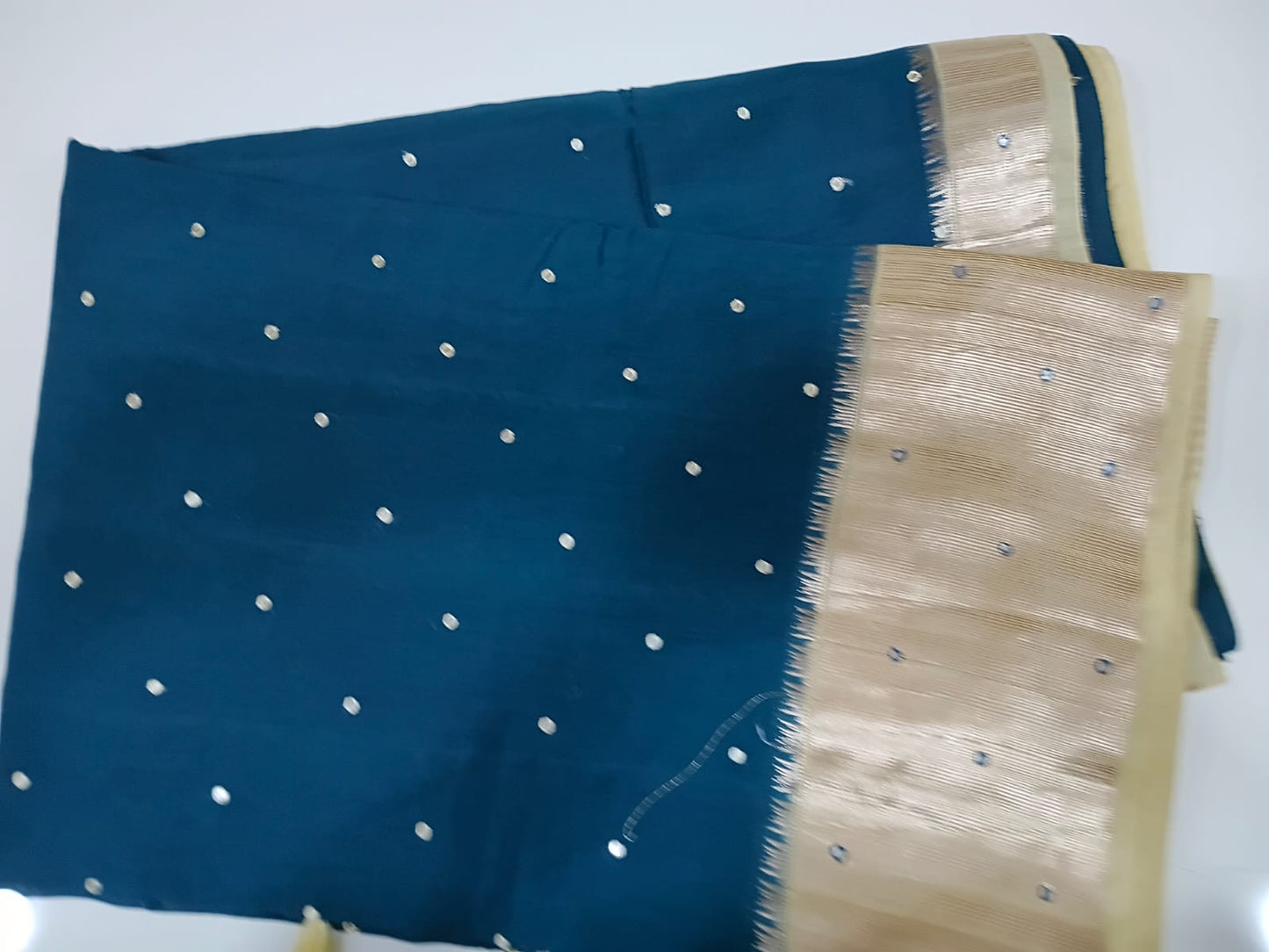 green  semi raw silk saree