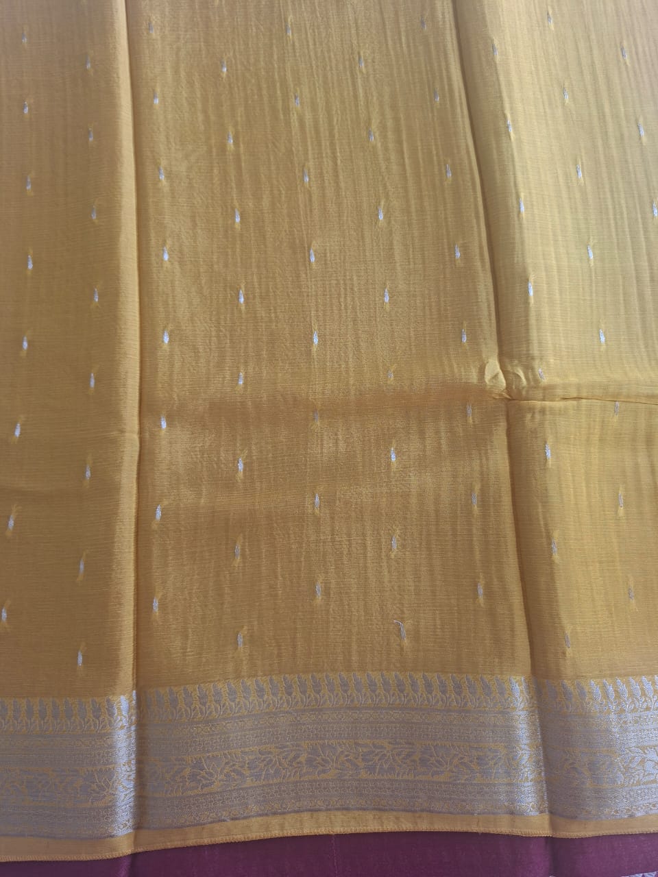 brick red with copper zari with tikki 1