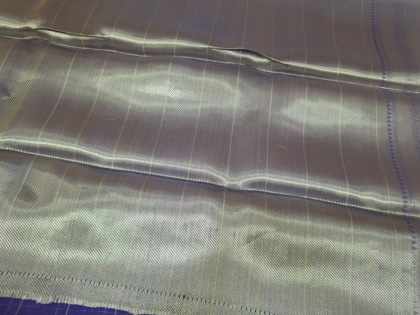 blue tissue checks gold border