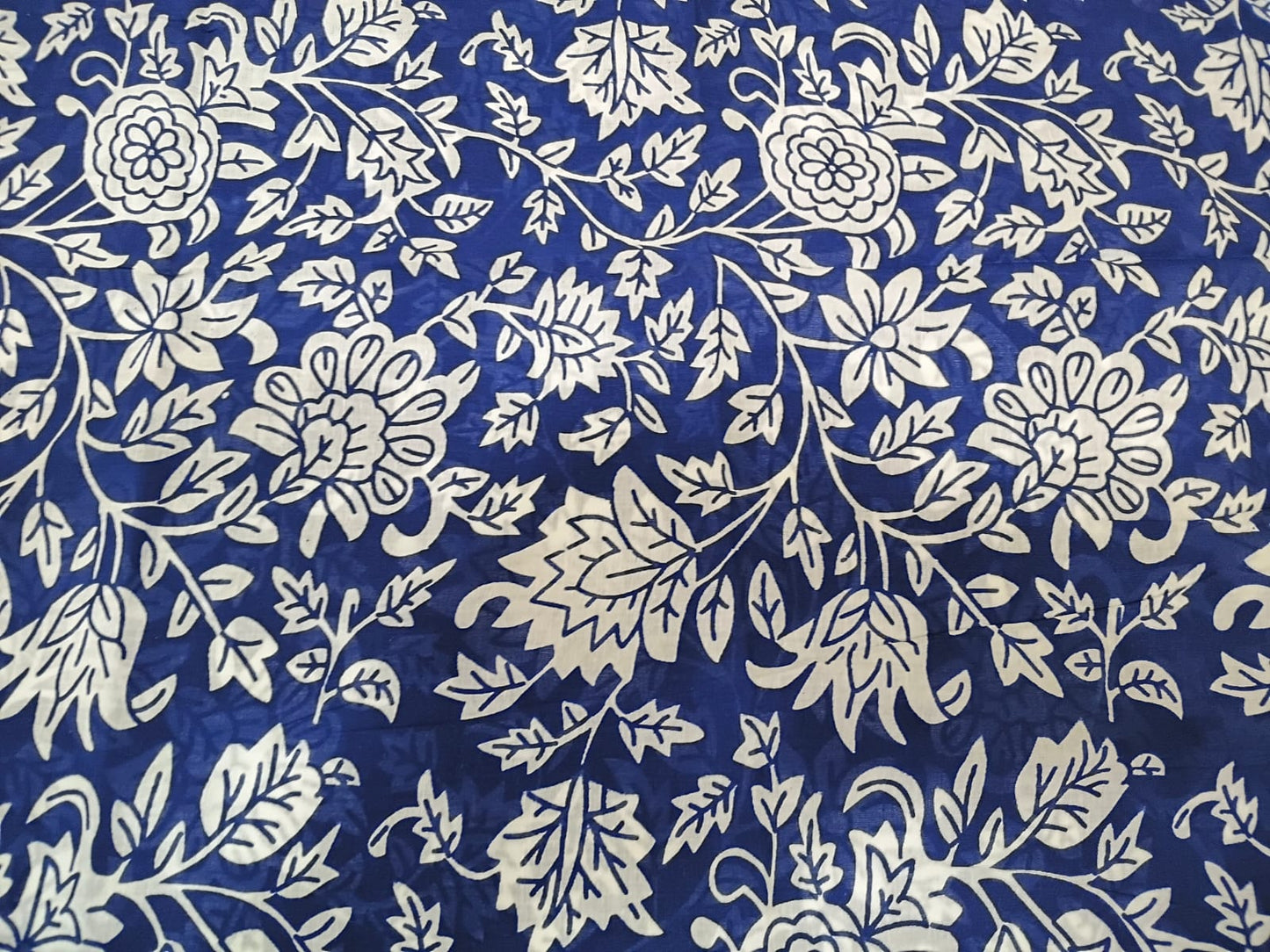 blue and white checks mul-mul bagru cotton