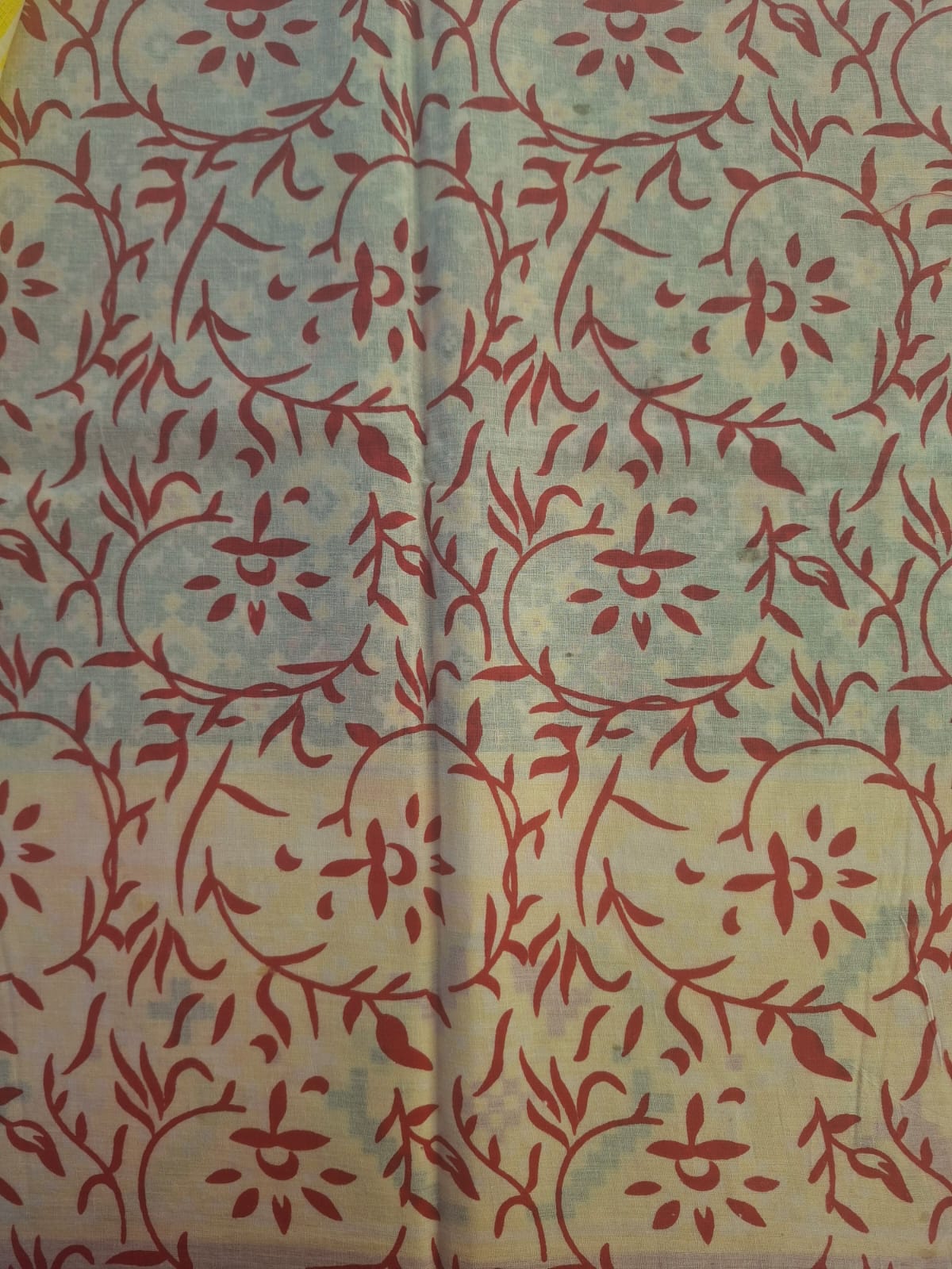 black  with yellow bagru  mul- mul cotton saree