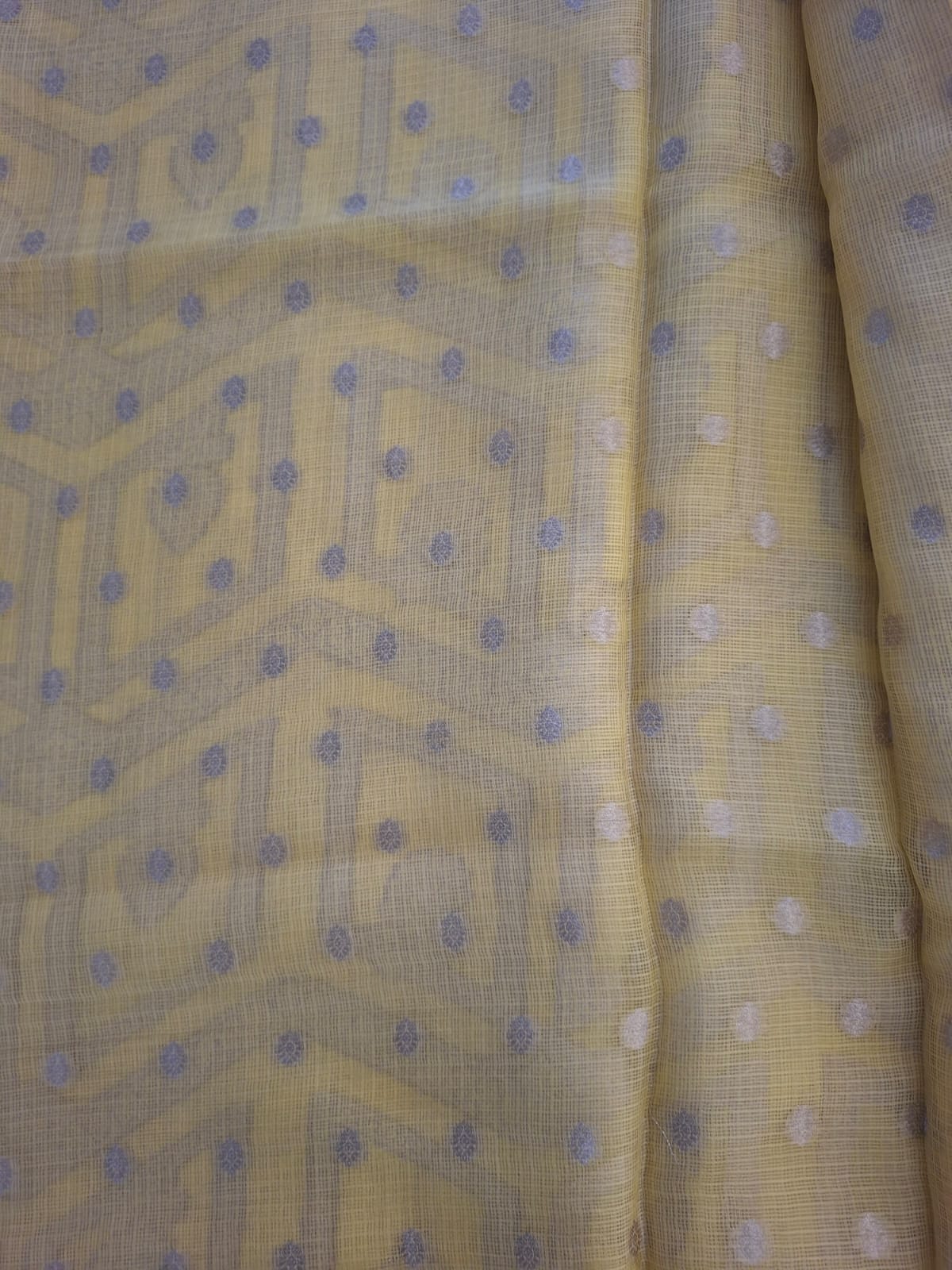 cream Banarasi pure kota silk saree