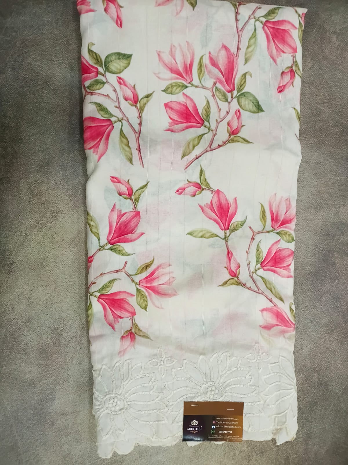 white designer saree