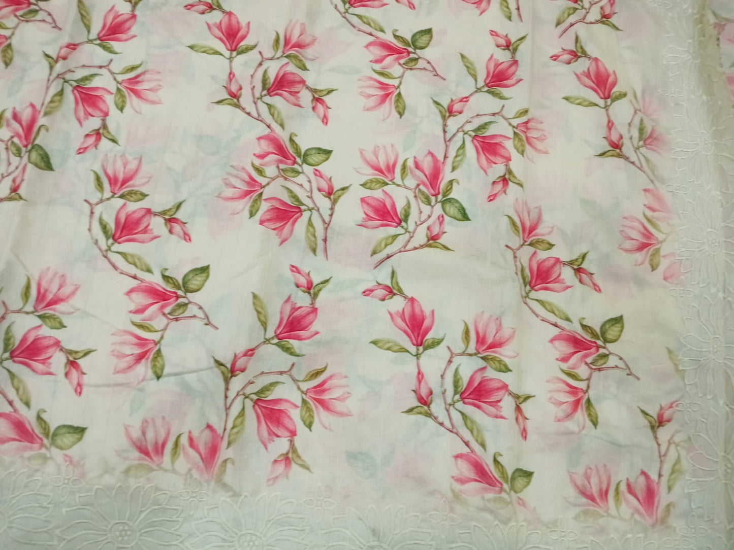 white designer saree