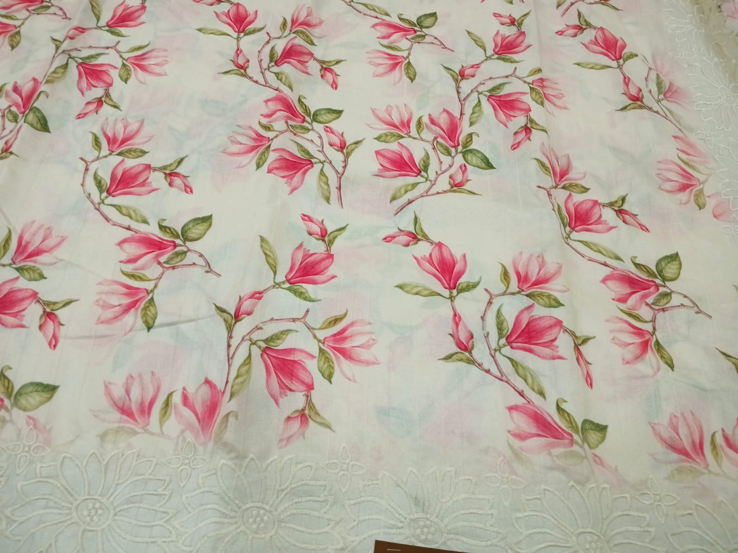 white designer saree