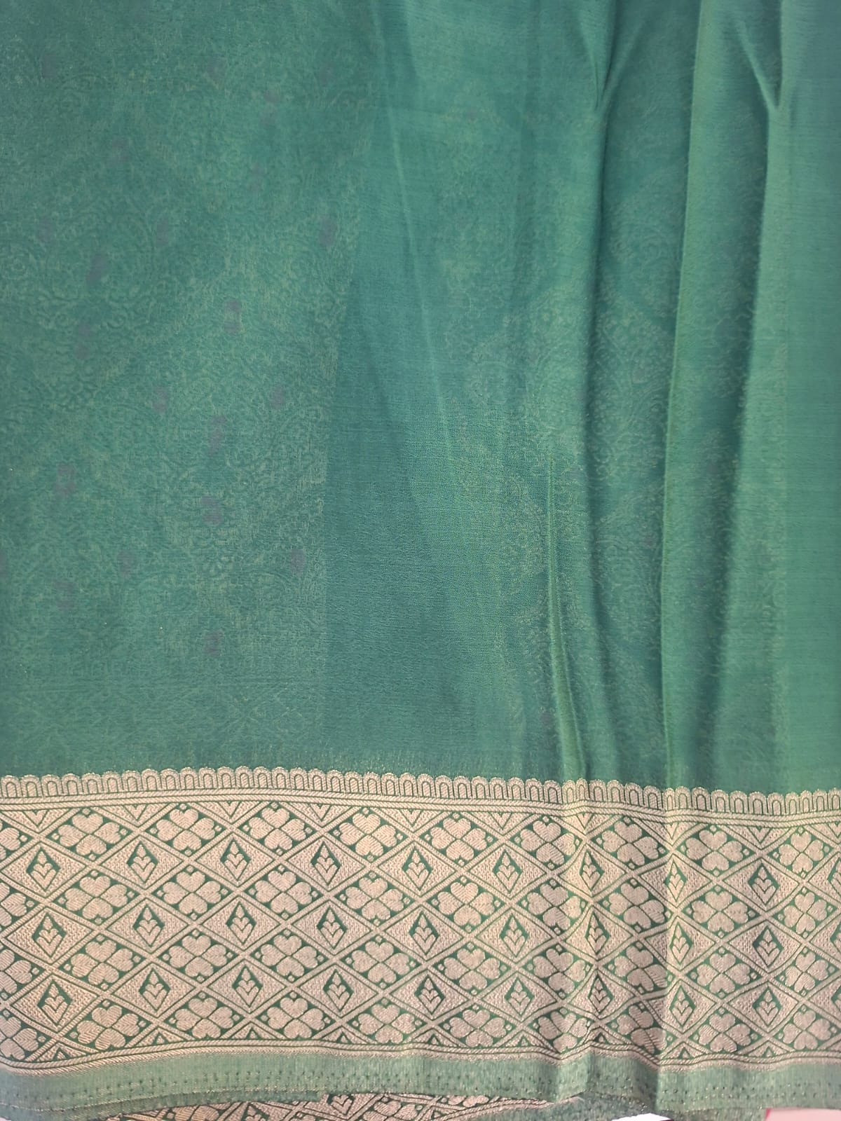 green banaras georgette crepe brocade sraee