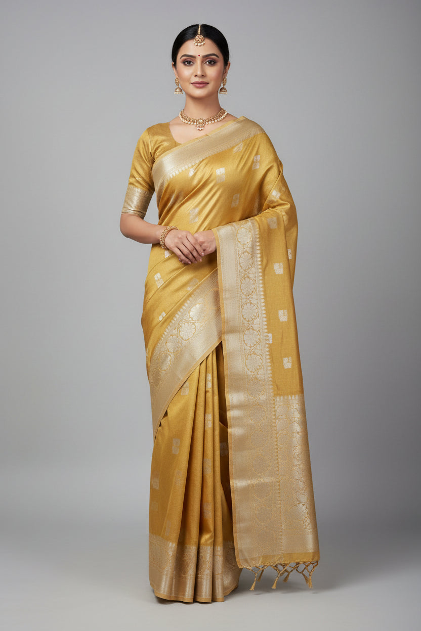 gold tissue saree 101