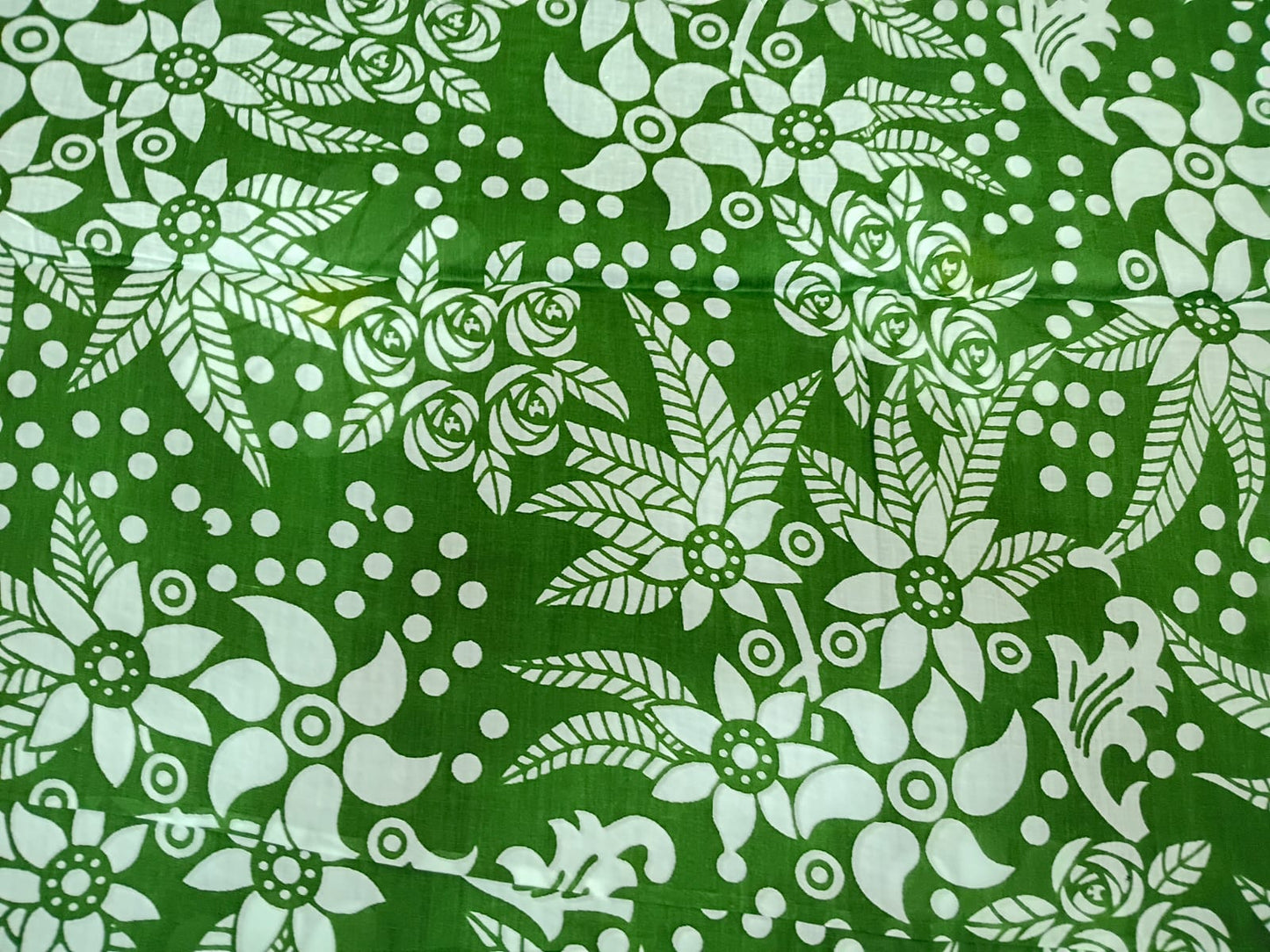 green mul-mul bagru cotton saree