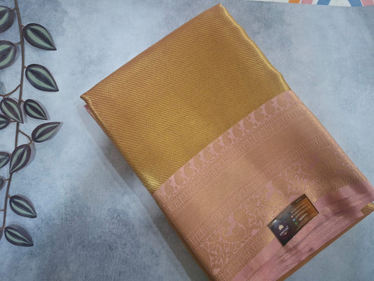 gold tissue with pink border 101