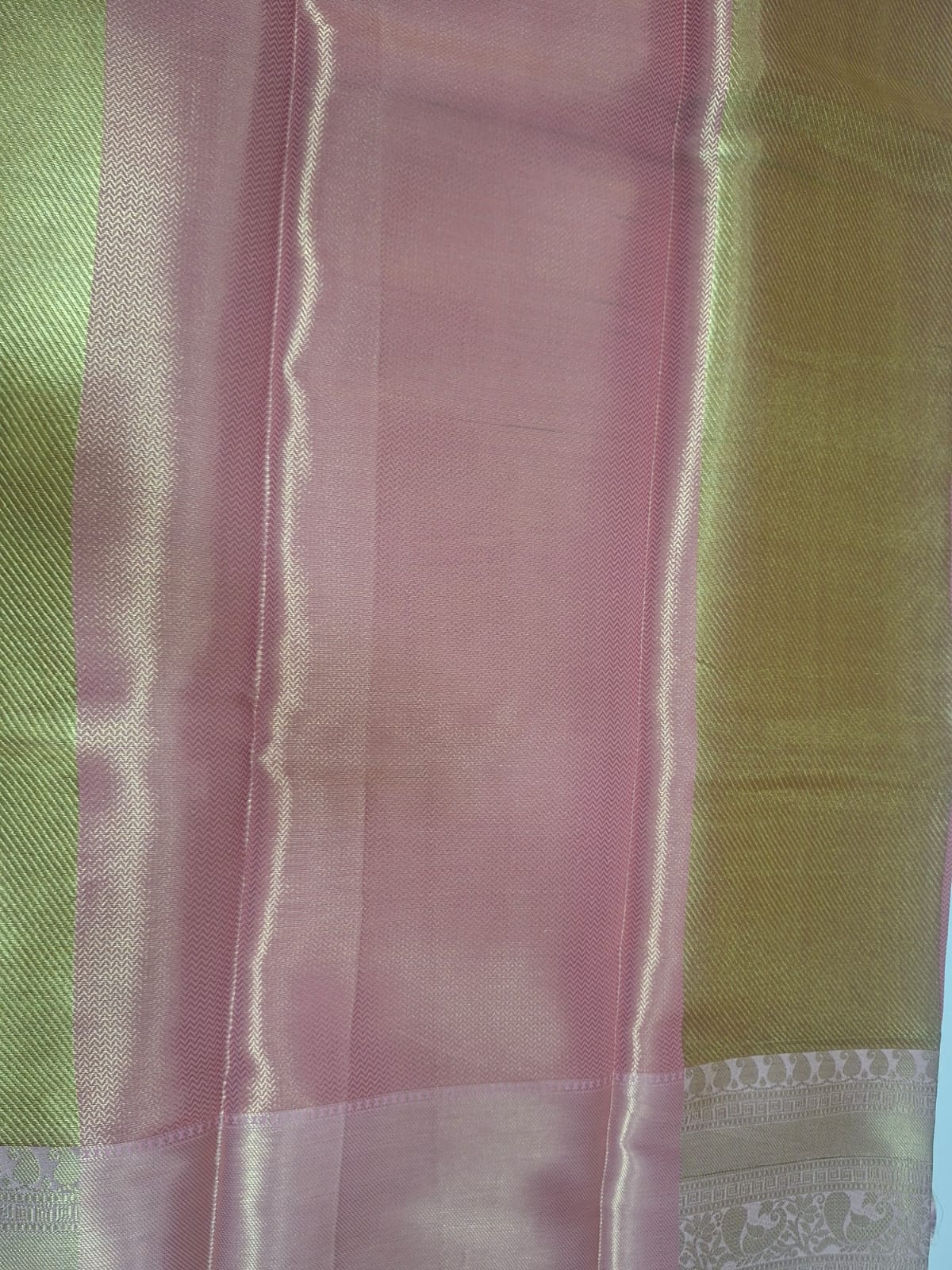 gold tissue with pink border 101