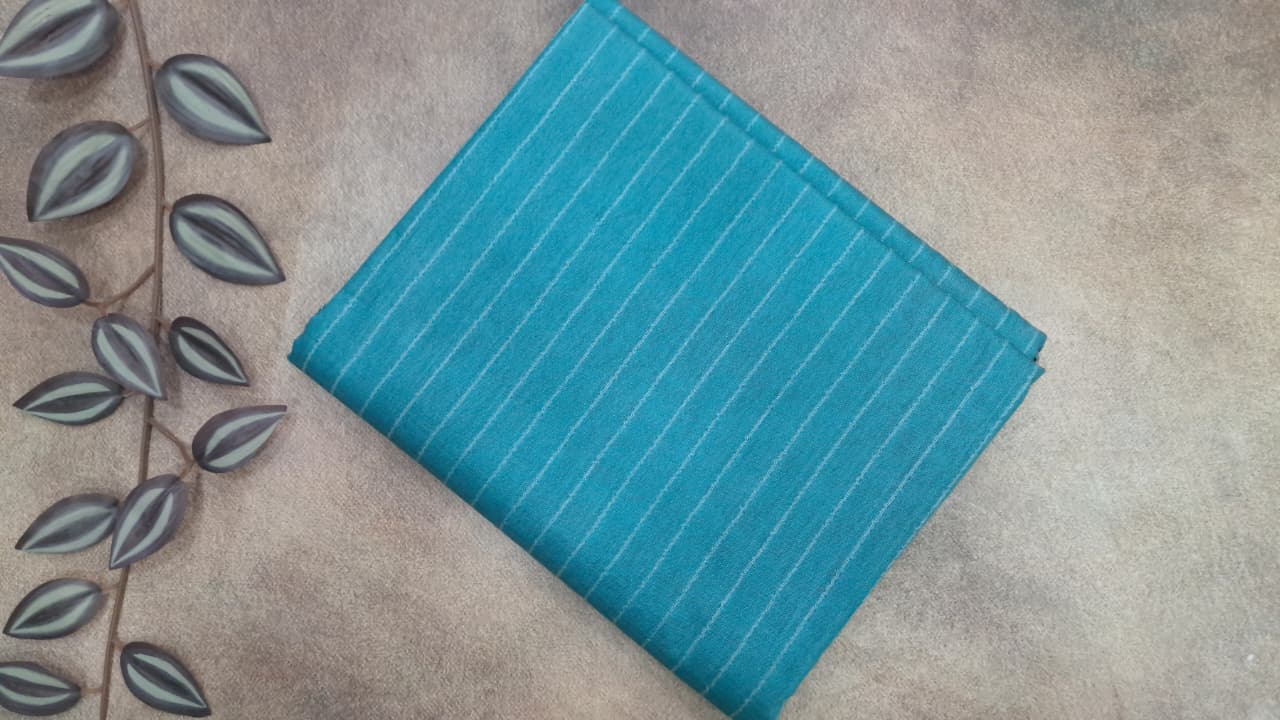 sea green tussur semi silk saree