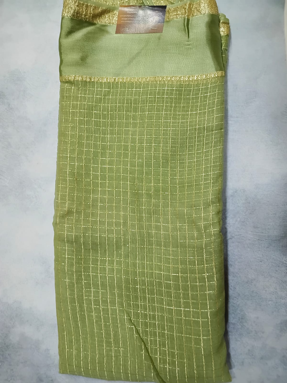 viscose georgette satin border-mahendi