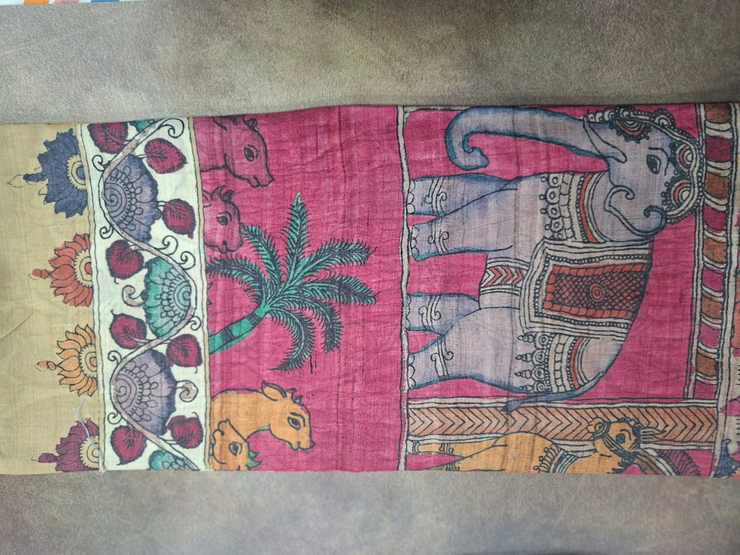 tussur with digital print karamkari saree 101