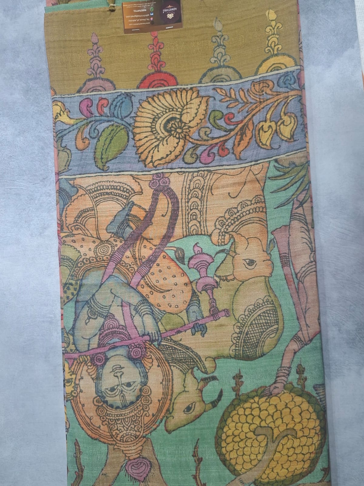 pen kalamkari with digital print 103