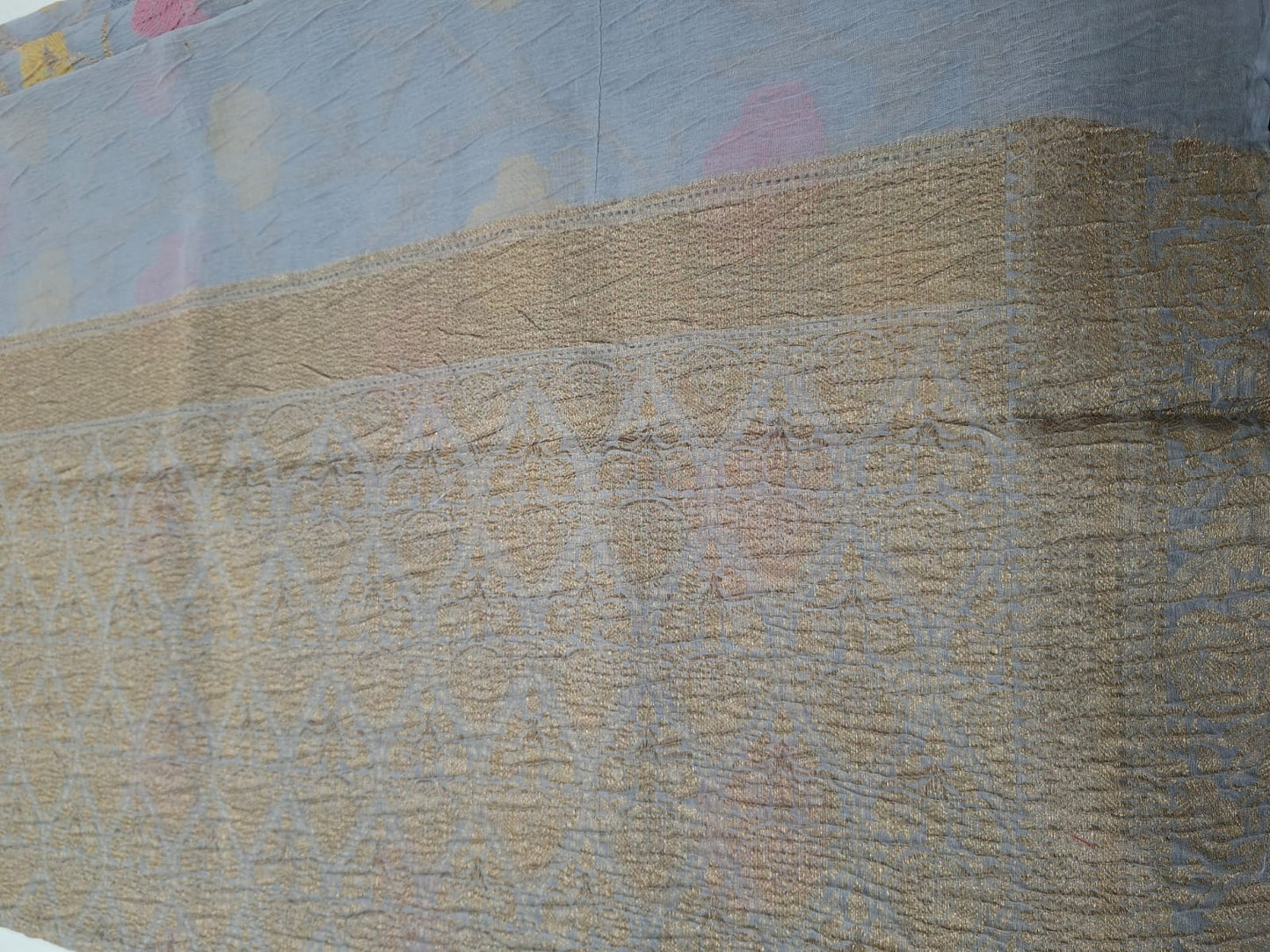 lavender cotton crush saree 101