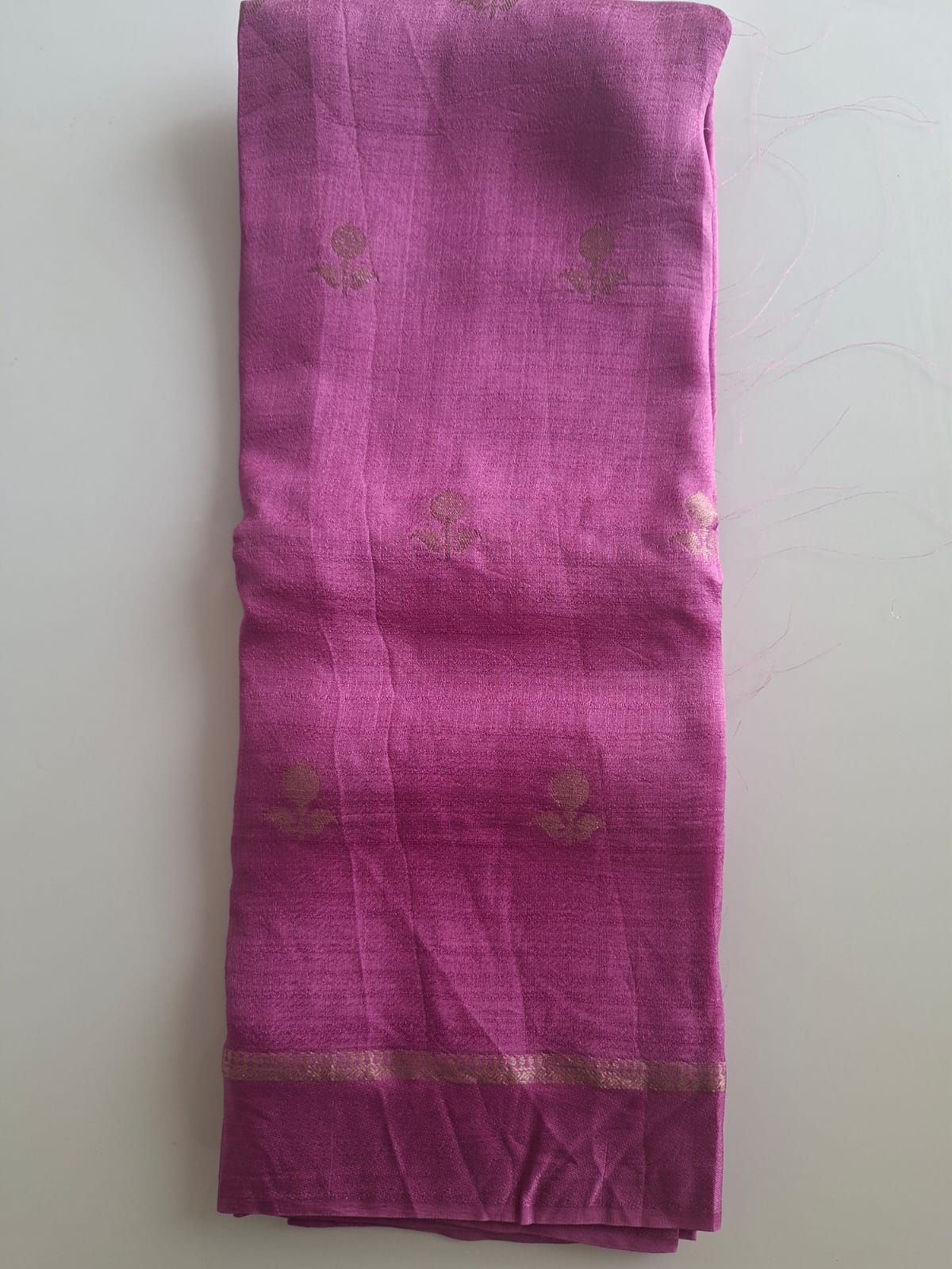 lavender viscose kaddi fabric with satin border saree