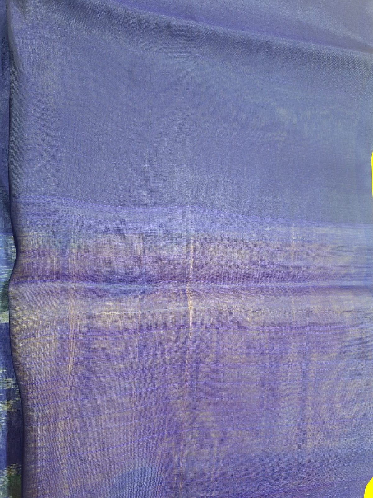 pochampalli ikat semi silk saree-yellow