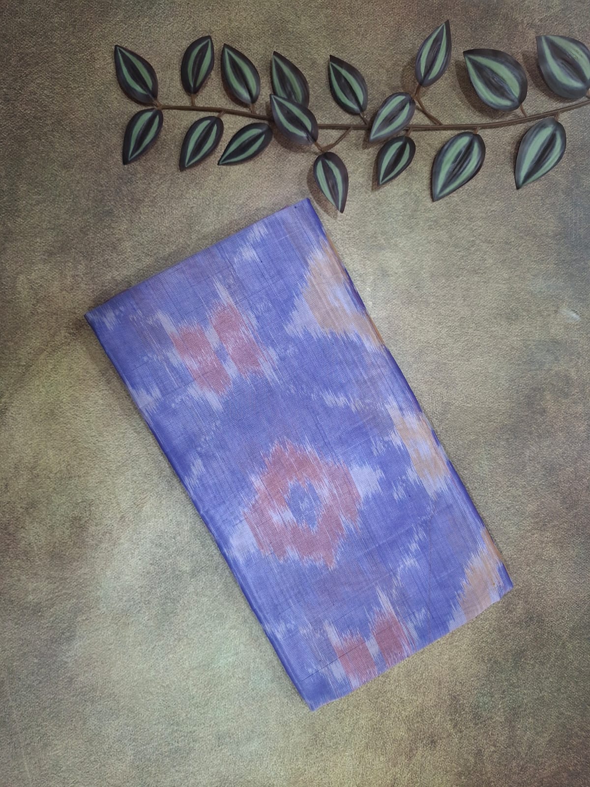 pochampalli ikat semi silk saree-lavender