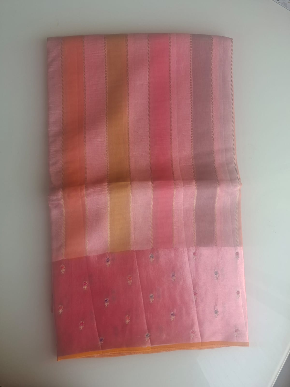 pink mango mashru rangkat saree