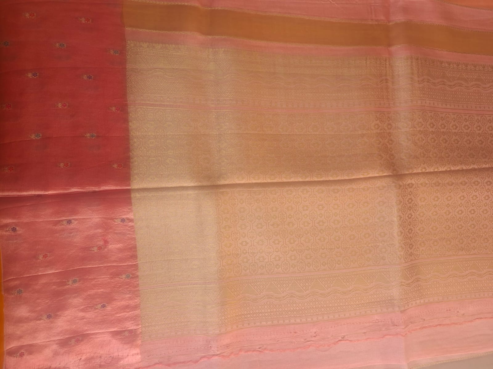 pink mango mashru rangkat saree