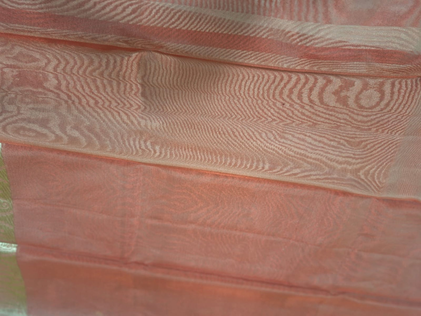 marron tissue with gold saree