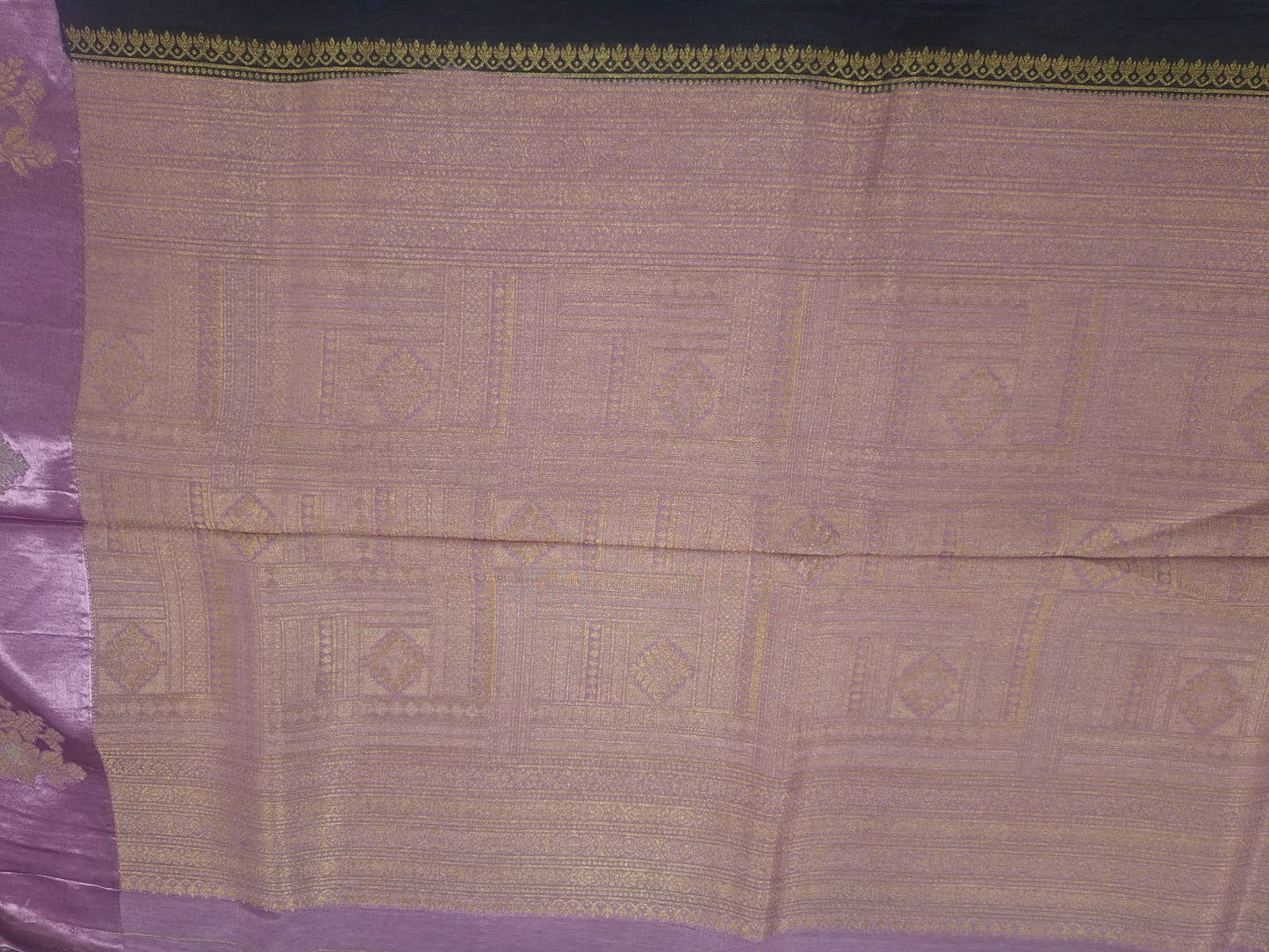 navy blue mashru satin saree